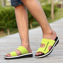 Summer casual slippers Mens summer Korean version of the trend mens beach word drag mens drag mens cool drag boys  shoes