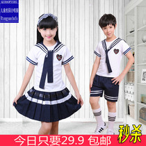 New Kindergarten uniforms Childrens small Navy sailor acting out of the student Navy School Uniforms Games Choral Suit