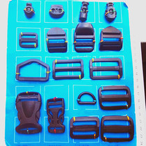 Factory direct wholesale all kinds of plastic box buckle Japanese word buckle two buckle square buckle matching font buckle