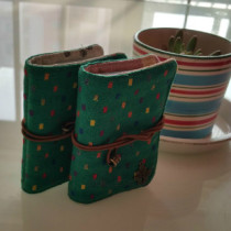 Buyou handmade fabric card bag 24 card card holder natural pair of couple card bag best friend love deep card bag