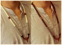 Thai Buddha chain natural black coconut shell ivory fruit red agate Buddha chain hanging chain male and female necklace