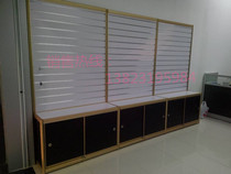 Dongguan Container Tea Display Cabinet Dongguan Titanium Alloy Boutique Shelf Exhibition Cabinet Glass Cosmetics Counter Display Case