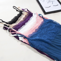 Joker modal lace shoulder strap adjustable with chest pad bottom small camisole female Stretch Slim underwear