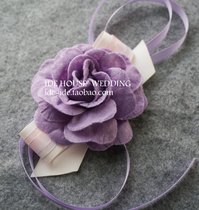 IDE dinner Annual meeting Banquet Wedding Korean high-end rice purple bride bridesmaid sister hand flower Wrist flower corsage