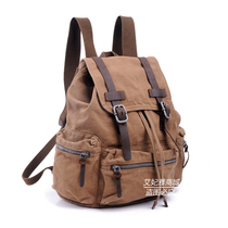 Trendy Han version Men and women Double shoulder bag Cloth Bag Casual Fashion Back Sack Bag Retro Inglén Travel Bag Student School Bag