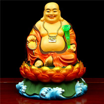 Laughing Buddha statue big belly Maitreya Buddha statue for pocket Buddha Maitreya Bodhisattva resin painted home furnishings