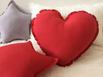 In Green creative handmade small star love heart shaped cotton pillow sofa bed cushion pillow