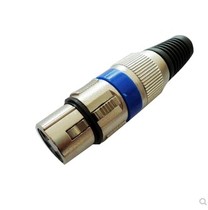 5070 All-metal 3 Core Carnon Head Mother 3 Core blue ring Cannon head connector microphone plug