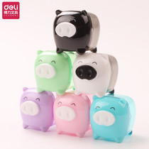 Deli Mini pig pencil sharpener Deli pen sharpener Pencil sharpener Cartoon cute pencil sharpener pen sharpener