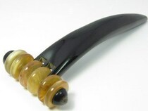 Natural horn massage wheel Roller massager Acupressure stick Massage car Six-wheel pull rod ball pulley