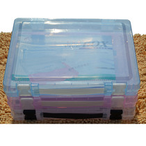 File box A4 plastic transparent office storage box with buckle waterproof file box