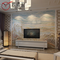 Onora TV background wall tile European simple marble microcrystalline Roman column tile background wall living room