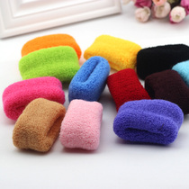 Thick towel hair ring Wool hair sleeve incognito high elastic color hair rope velvet does not hurt hair Wide rubber band lashing hair