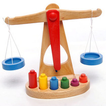 Enlightenment teaching aids wooden balance scales toy baby balance games educational childrens toys 1-2-3 years old