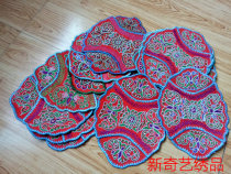 Old embroidery piece Miao handmade embroidery piece Minority hand embroidery flat embroidery horse tail embroidery piece T1020