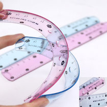Morning light 2 to fit the 30cm folding soft ruler 20 cm long 15cm transparent and versatile creative ruler student stationery