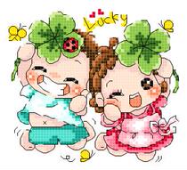 Cross stitch electronic drawing 5337 couple 35 pillow figure 59W * 53H20 color PAT source file