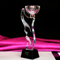 Crystal trophy custom custom spot group trophy Medal trophy Large lettering Enterprise trophy