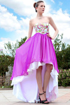 Spot dress pink embroidered long star show party party party toast evening dress