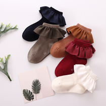 French style retro velvet girl lace socks fashion 2021 autumn new children socks cotton socks Princess boneless