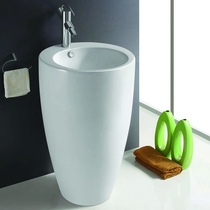 Nasr Din Bathroom Toilet Ceramic Conjoined Upright column basin Wash Basin Balcony Wash Face Disc Small Column Basin Face Basin