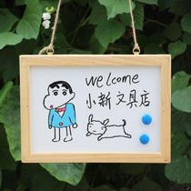 Single-sided magnetic hanging whiteboard childrens water pen writing small whiteboard log frame magnetic whiteboard