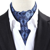 IFSONG mens scarf big tie scarf shirt collar suit double-sided silk scarf