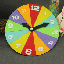 Non-cutting non-woven fabric handmade DIY material bag fabric teaching aids children hand-made color digital clock hanging