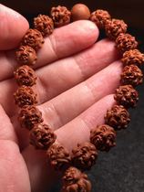 Nuclear carving fans handmade dragon peach single Eighteen Arhats small seeds bracelets su gong famous nuclear carving mens bracelet