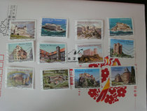 French letter and sales stamps 2012 historical castle building 12 complete