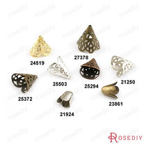 DIY Ornament Accessories Quad-leaf Trumpeter Flowers to Two Leaf Flower Tootto Flower Cap Pearl Cap Everest 21250