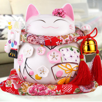 Lucky cat ornaments large ceramic Japanese money saving piggy bank Home shop opening creative gift Housewarming gift
