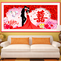 Full Diamond painting new diamond embroidery forever rose wedding happy word paste diamond cross stitch can put photos