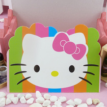 Childrens holiday invitation birthday party supplies creative invitation heterosexual invitation cartoon pattern 6 pack kitty cat