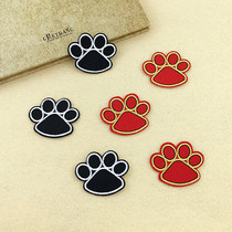  Cloth patch patch down jacket hole decoration decal DIY clothes Jeans cloth patch puppy footprints small size