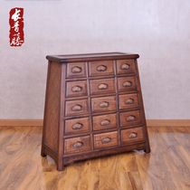 Evale retro foyer porch gallery Gallery modern Chinese solid wood living room large capacity storage lockers