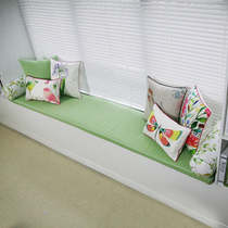 Customized American country thick high density sponge linen floating window mat green window mat insole insole cabinet mat card seat mat