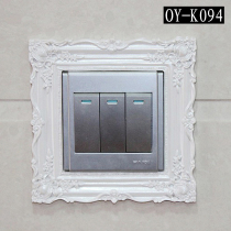 Switch decorative wall patch 86 type fittest European creative resin light and extravagant high-end switch patch anti-dirty modern simple