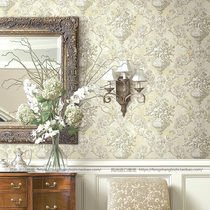 Bedroom Full Bunk American Tinbrook Import Pure Paper Wallpaper AB Version Background Wall American Neoclassical Wallpaper