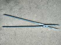 Fire pliers pointed pliers full length 460 clamping tool iron pliers hand forging