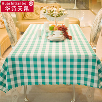 Western restaurant Hotel table cloth Green red coffee black and white plaid tablecloth fabric Pastoral tea table tablecloth Picnic cloth