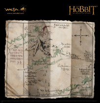 Book Hobbit WETA Lonely Mountain Map Sorin Treasure Map Watercolor Paper