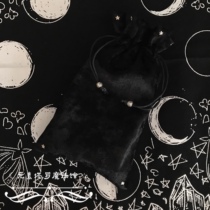 Mystery black Tarot table cloth bag set pentagram tarot bag tablecloth original 」