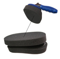 Car tire waxing sponge tire wax dressing brush replacement sponge arc brush self-adhesive sponge