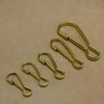 Copper key chain brass Zhu Dan buckle handmade diy cowhide vegetable tanned leather (TK37)