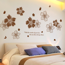 Girl bedroom room decoration decoration warm wall stickers Wall stickers Bedside background wallpaper self-adhesive wall flowers