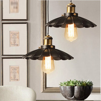 Nordic industrial style retro single head chandelier aisle restaurant Bar Cafe Bar small black skirt umbrella light