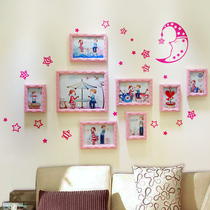  Modern minimalist photo frame photo wall Living room European-style creative combination photo wall Bedroom 8 photo frame stars