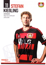 Germany international Kiessling Leverkusen 2015-16 season autograph official card