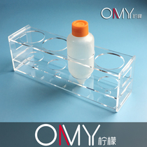 Oamay 250ml plexiglass centrifugal tube rack single row 4 holes transparent aperture 62mm